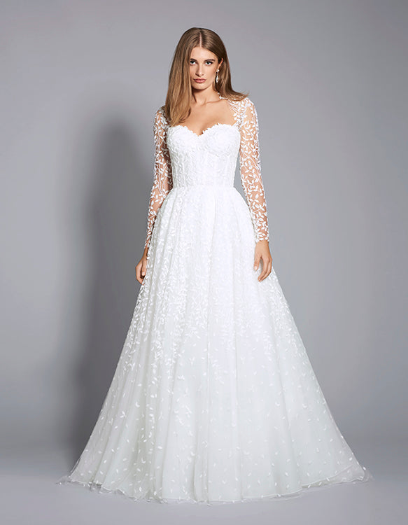 Symphony Full Length Sleeve Shrug Designer Wedding Dress from Caroline Castigliano Caroline Castigliano