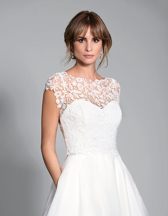 Coda Shrug Designer Wedding Dress from Caroline Castigliano