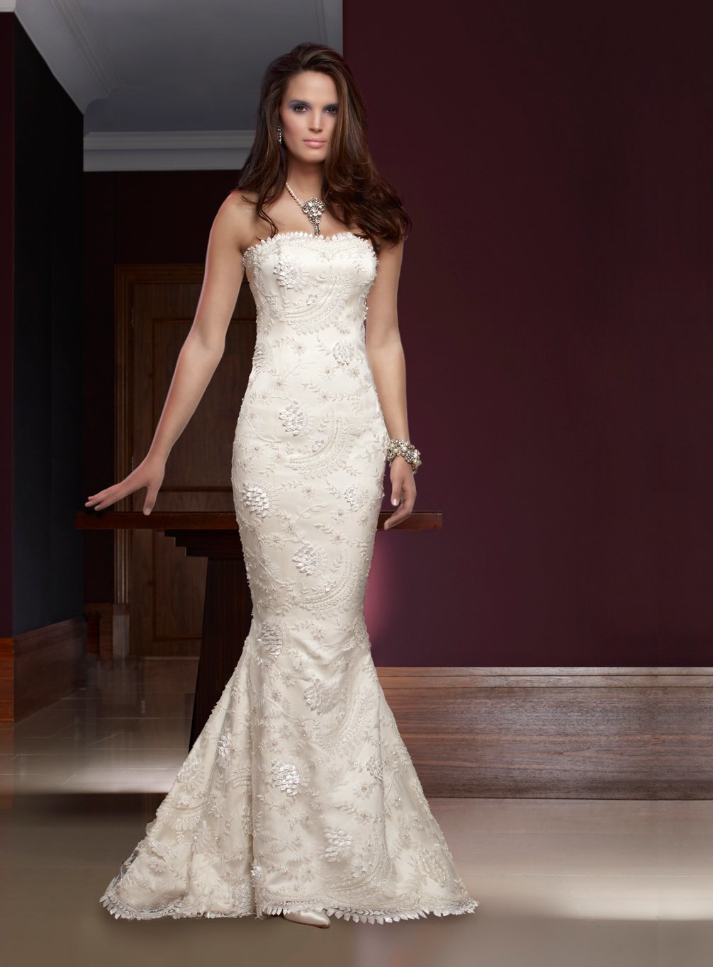 Bordeaux Wedding Dress