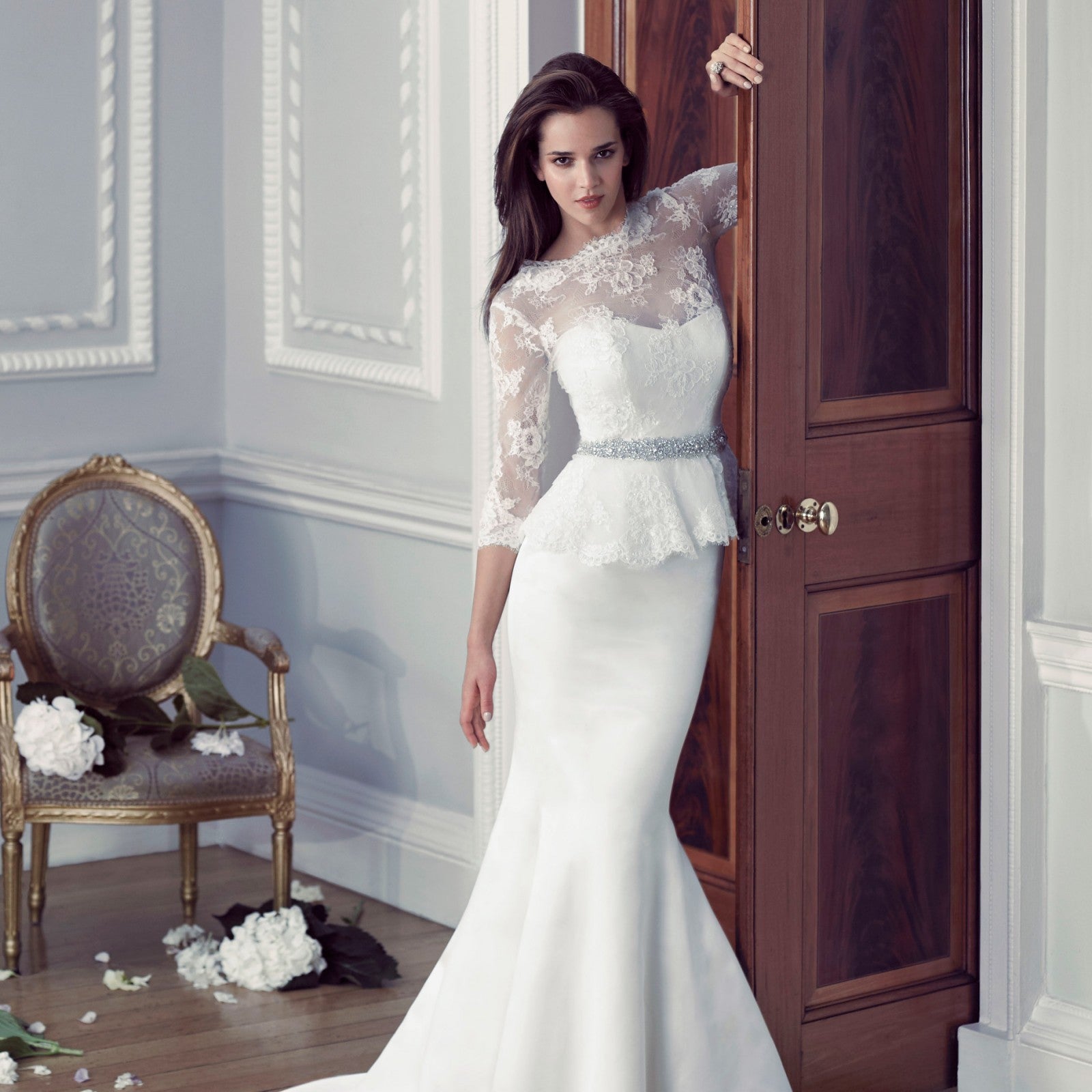 duchess silk wedding dress